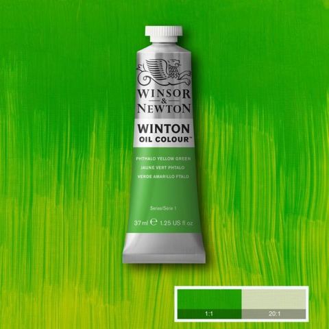 W&N WINTON OIL 37ML PHTHALO YELLOW GREEN