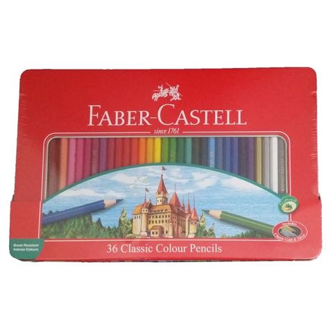 FABER CLASSIC COLOUR PENCIL TIN SET 36