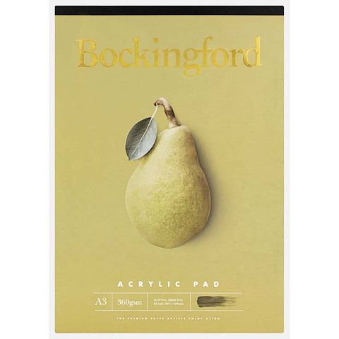 BOCKINGFORD ACRYLIC PAD 360GSM A3 12 LEAF