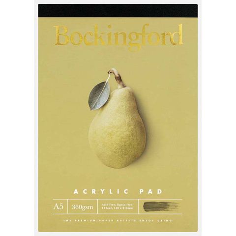 BOCKINGFORD ACRYLIC PAD 360GSM A5 12 LEAF