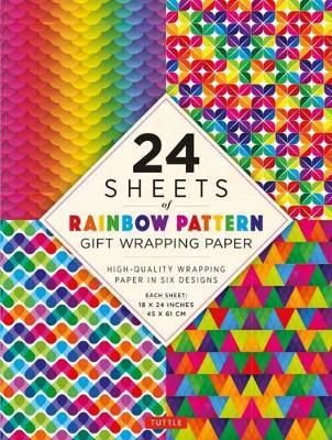 ORIGAMI PAPER RAINBOW PATTERNS 24 SHEETS
