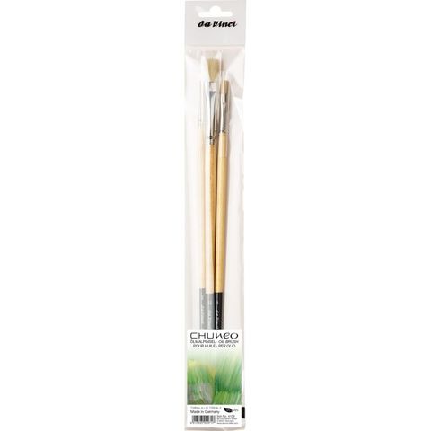 DA VINCI CHUNEO SYNTHETIC BRISTLE BRUSH SET 3