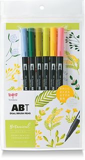 TOMBOW ABT BRUSH MARKER SET 6 BOTANICAL