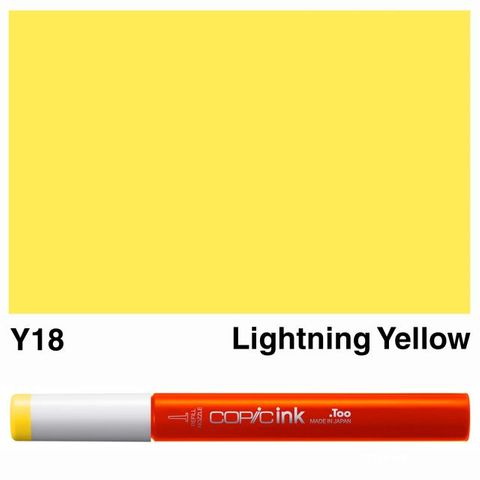 COPIC INK Y18 LIGHTNING YELLOW NEW BOTTLE