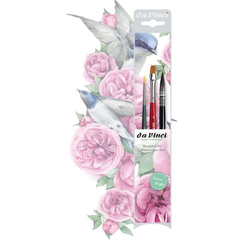 DA VINCI BOTANICAL ART WATERCOLOUR BRUSH SET 3