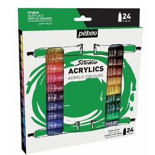 PEBEO STUDIO ACRYLIC PAINT SET 24 X 12ML