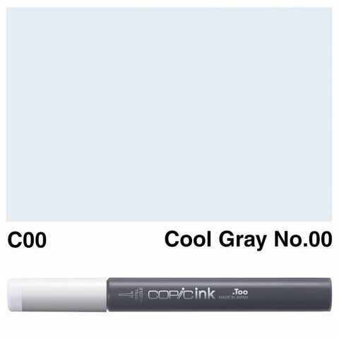 COPIC INK C00 COOL GRAY NO 00 NEW BOTTLE