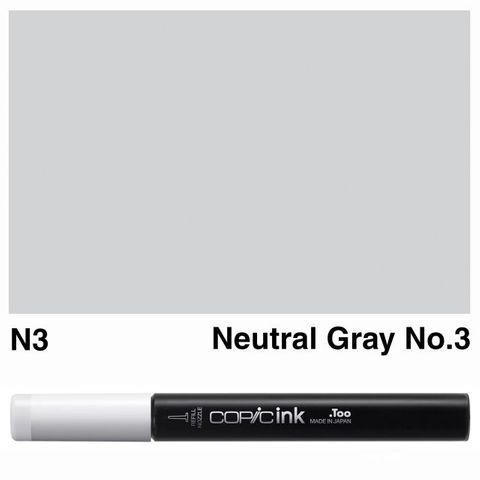COPIC INK N3 NEUTRAL GRAY NO 3 NEW BOTTLE