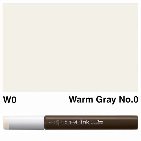 COPIC INK W0 WARM GRAY NO 0 NEW BOTTLE