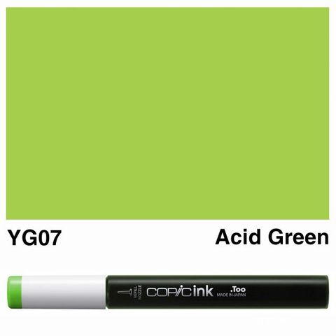 COPIC INK YG07 ACID GREEN NEW BOTTLE