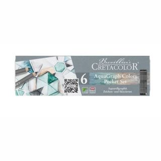 CRETACOLOR AQUAGRAPH COLOUR GRAPHITE PENCIL SET 6