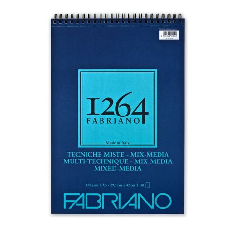 FABRIANO 1264 MIX MEDIA 300G A3 TOP SPIRAL PAD(30)
