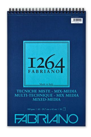 FABRIANO 1264 MIX MEDIA 300G A3 TOP SPIRAL PAD(30)