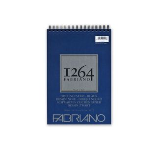 FABRIANO 1264 BLACK 200G A4 TOP SPIRAL PAD (40)