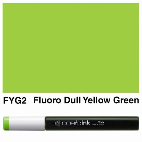 COPIC INK FYG2 FLUORESCENT DULL YEL GRN NEW BOTTLE