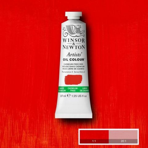 W&N ARTISTS OIL 37ML CADMIUM FREE RED S4