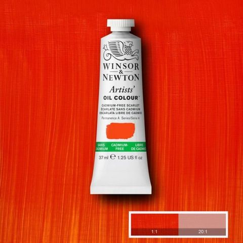 W&N ARTISTS OIL 37ML CADMIUM FREE SCARLET S4