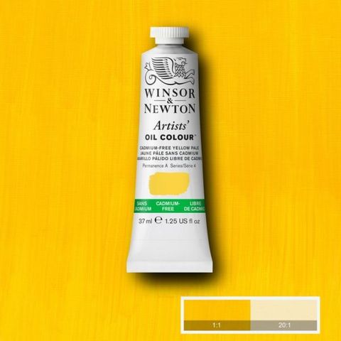 W&N ARTISTS OIL 37ML CADMIUM FREE YELLOW PALE S4