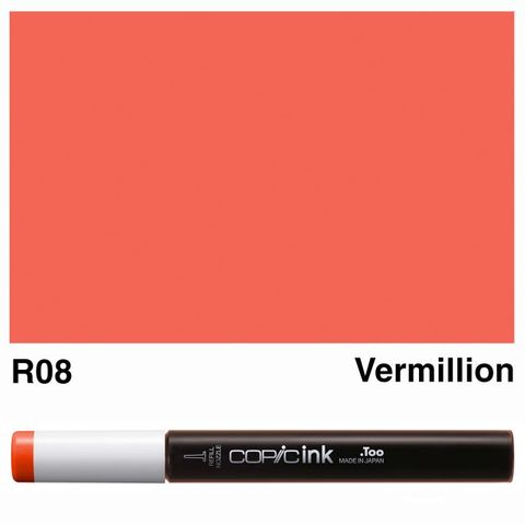 COPIC INK R08 VERMILLION NEW BOTTLE