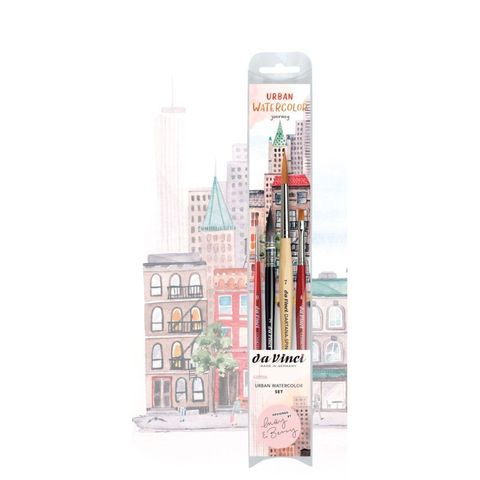 DA VINCI URBAN WATERCOLOUR BRUSH SET 4