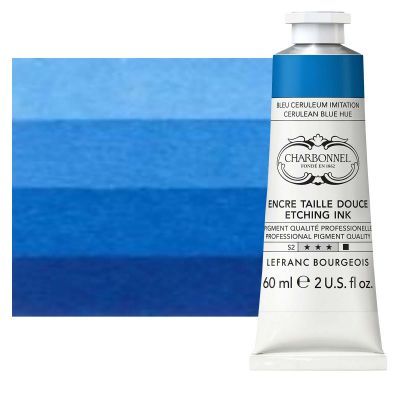 CHARBONNEL ETCHING INK 60ML CERULEAN BLUE S2