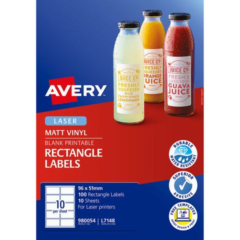 AVERY L7148 PERMANENT RECTANGULAR 10 SHEETS