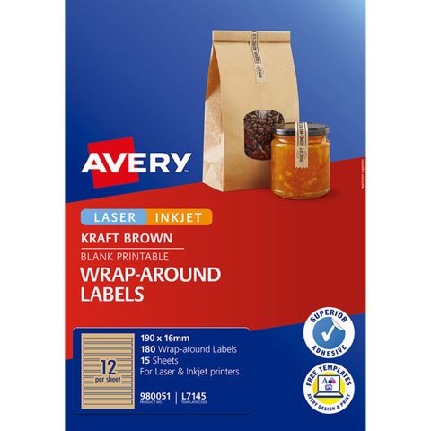 AVERY L7145 WRAPROUND KRAFT 15 SHEETS