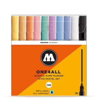MOLOTOW ONE4ALL 2MM 127HS SET 10 PASTELS