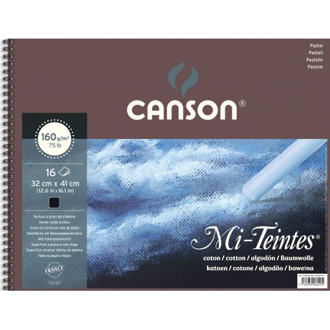 CANSON MI-TEINTES SPIRAL PAD 32X42CM 160G BLACK