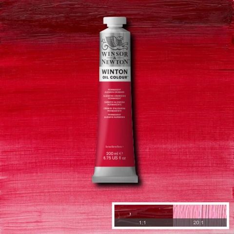 W&N WINTON OIL 200ML PERMANENT ALIZARIN CRIMSOM