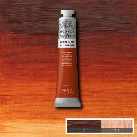 W&N WINTON OIL 200ML BURNT SIENNA