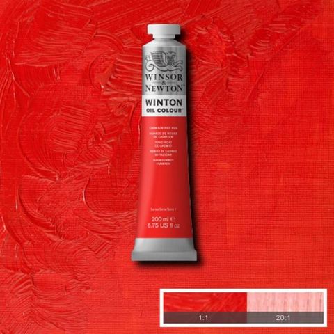 W&N WINTON OIL 200ML CADMIUM RED HUE