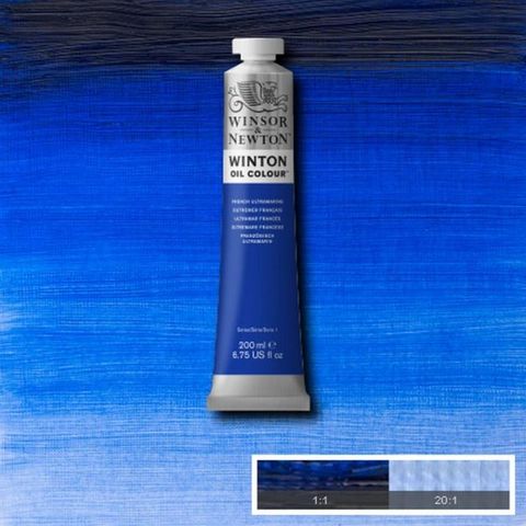 W&N WINTON OIL 200ML FRENCH ULTRAMARINE