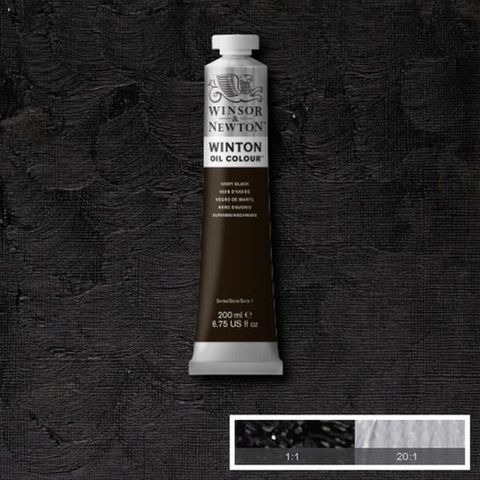 W&N WINTON OIL 200ML IVORY BLACK