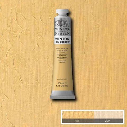 W&N WINTON OIL 200ML NAPLES YELLOW HUE