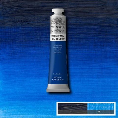 W&N WINTON OIL 200ML PHTHALOCYANINE BLUE