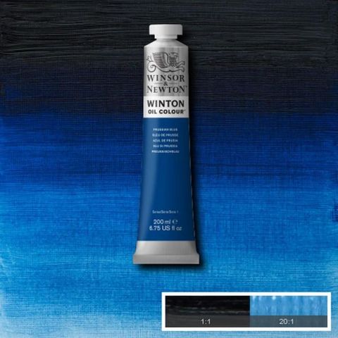 W&N WINTON OIL 200ML PRUSSIAN BLUE