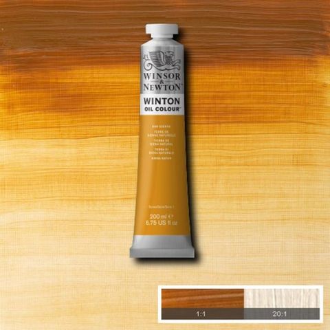 W&N WINTON OIL 200ML RAW SIENNA