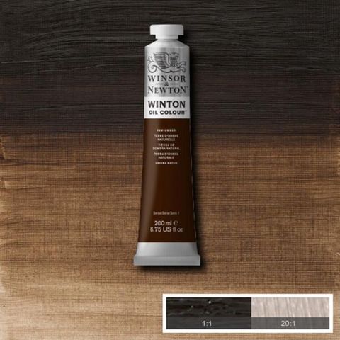 W&N WINTON OIL 200ML RAW UMBER