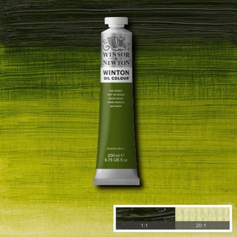 W&N WINTON OIL 200ML SAP GREEN