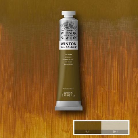 W&N WINTON OIL 200ML AZO BROWN