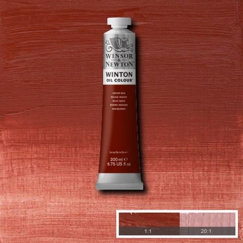 W&N WINTON OIL 200ML INDIAN RED