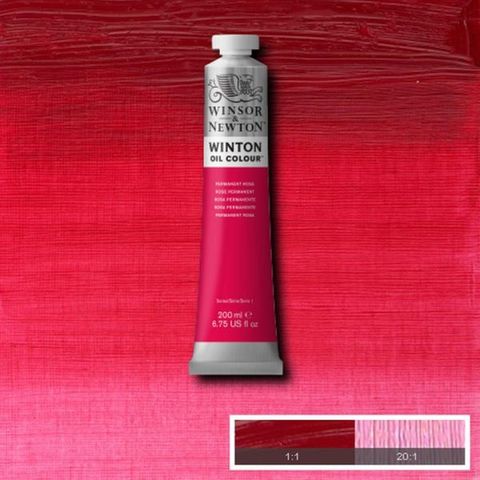 W&N WINTON OIL 200ML PERMANENT ROSE