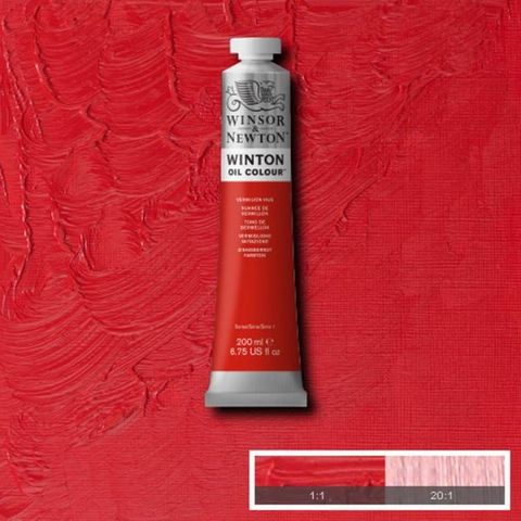 W&N WINTON OIL 200ML VERMILION HUE