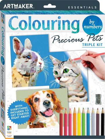 PETS COLOUR BY NUMBER TRIPLE3 PACK