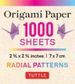 ORIGAMI PAPER COLOUR BURST 1000 SHEETS 7CM