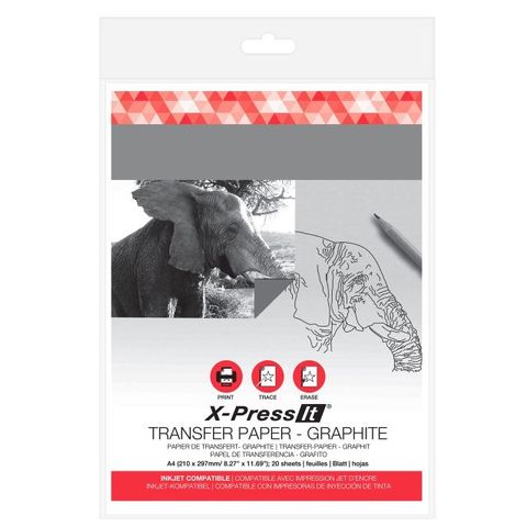 X-PRESS IT TRANSFER PAPER GRAPHITE A4 (PKT 20)