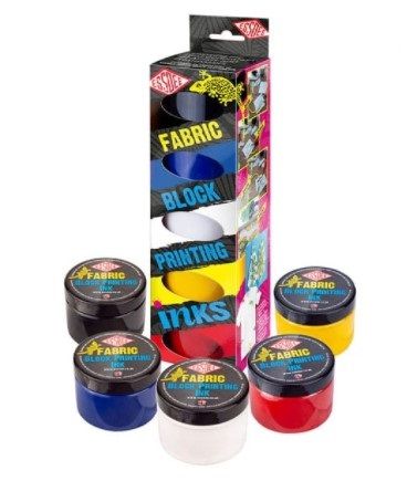 ESSDEE FABRIC BLOCK PRINTING INK SET 5 X 150ML