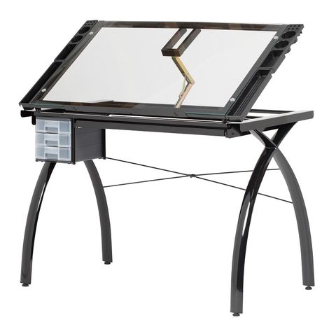 FUTURA CRAFT STATION TABLE BLACK/CLEAR GLASS