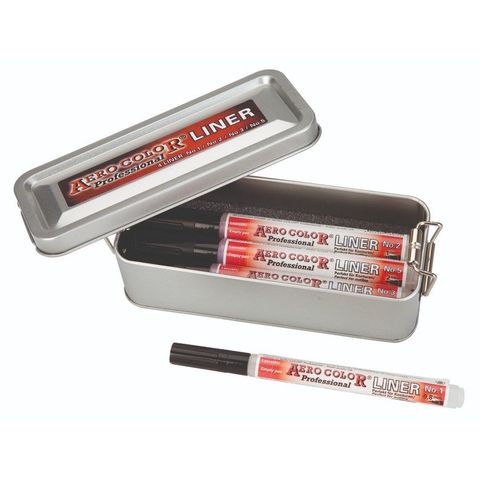 SCHMINCKE AEROCOLOR LINER TIN BOX OF 4